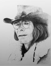 John Denver Portrait - Graphite Pencil